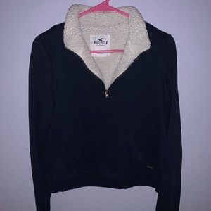 Half zip up, crop top sweater